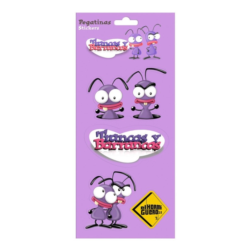 Autocollants El Hormiguero Violet Noir (4 pcs) - Acheter à 3,14 € seulement chez Collector's Boutique