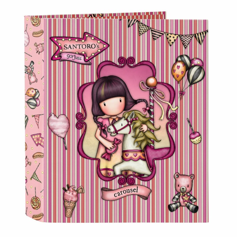 Reliure à anneaux Gorjuss Carousel Saumon A4 (27 x 33 x 6 cm) - Acheter à 8,08 € seulement chez Collector's Boutique