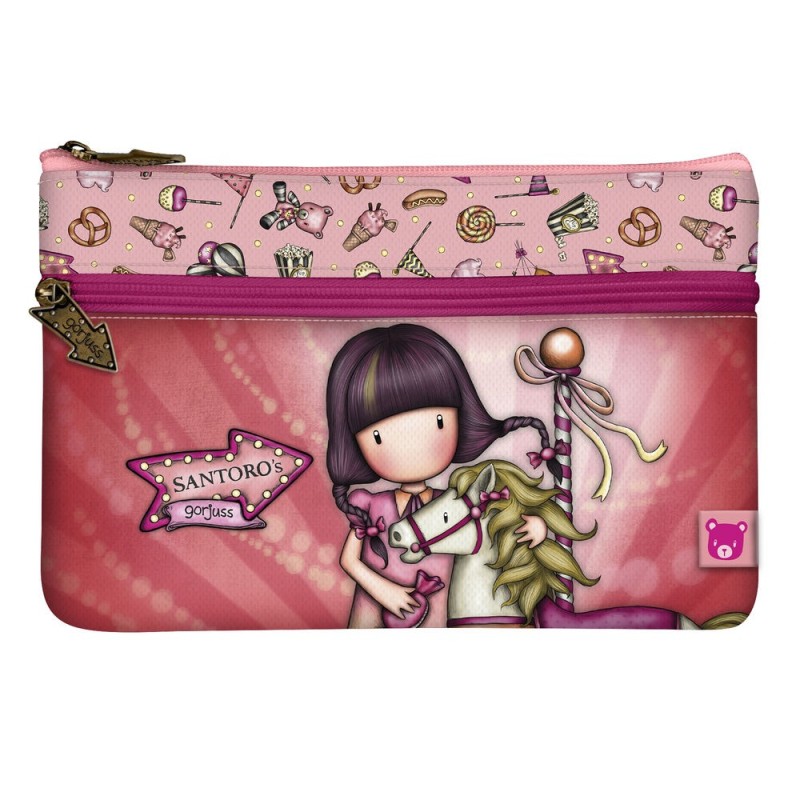 Trousse d'écolier Gorjuss Carousel Saumon (23.4 x 15.5 x 1.5 cm) - Acheter à 11,89 € seulement chez Collector's Boutique