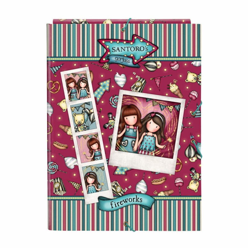 Dossier Gorjuss Fireworks Bordeaux A4 (26 x 33.5 x 2.5 cm) - Acheter à 6,19 € seulement chez Collector's Boutique