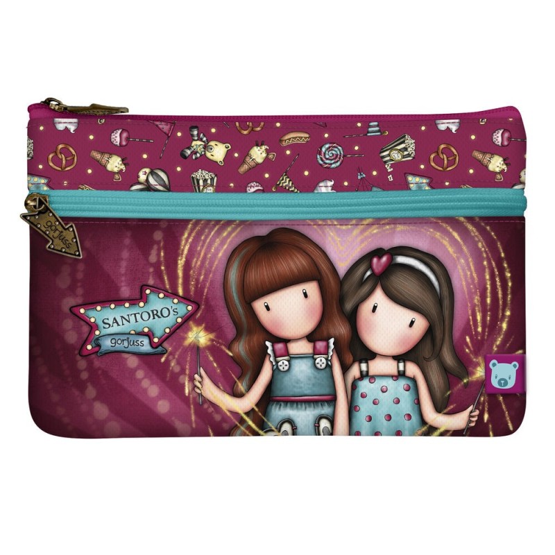 Trousse d'écolier Gorjuss Fireworks Bordeaux (23.4 x 15.5 x 1.5 cm) - Acheter à 11,89 € seulement chez Collector's Boutique