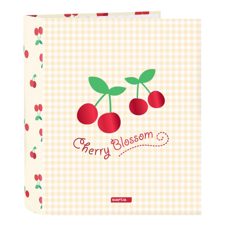 Reliure à anneaux Safta Cherry Beige A4 (27 x 33 x 6 cm) - Acheter à 7,00 € seulement chez Collector's Boutique