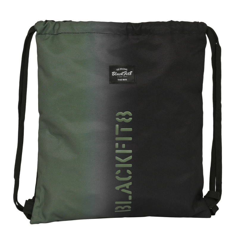 Sac à dos serré par des ficelles BlackFit8 Gradient Noir Vert militaire (35 x 40 x 1 cm) - Acheter à 12,96 € seulement chez Coll