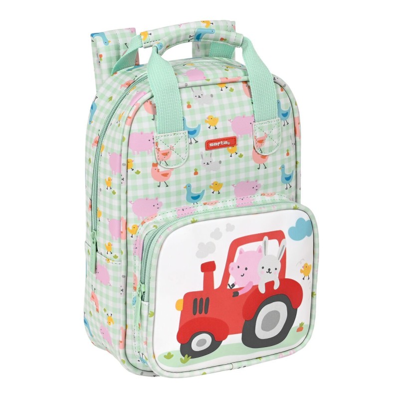 Cartable Safta Granja Blanc Vert clair (20 x 28 x 8 cm) - Acheter à 12,01 € seulement chez Collector's Boutique