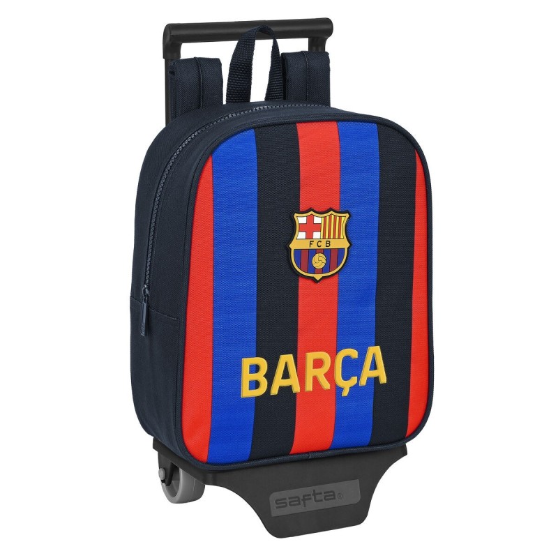 Cartable à roulettes F.C. Barcelona Bordeaux Blue marine (22 x 27 x 10 cm) - Acheter à 22,01 € seulement chez Collector's Boutiq