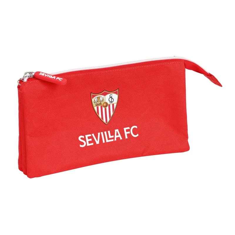 Trousse Fourre-Tout Triple Sevilla Fútbol Club Rouge (22 x 12 x 3 cm) - Acheter à 11,15 € seulement chez Collector's Boutique