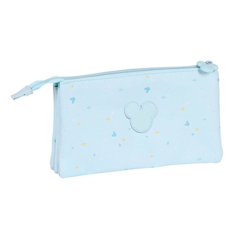 Trousse Fourre-Tout Triple Mickey Mouse Clubhouse Baby Bleu clair (22 x 12 x 3 cm) - Acheter à 11,89 € seulement chez Collector'