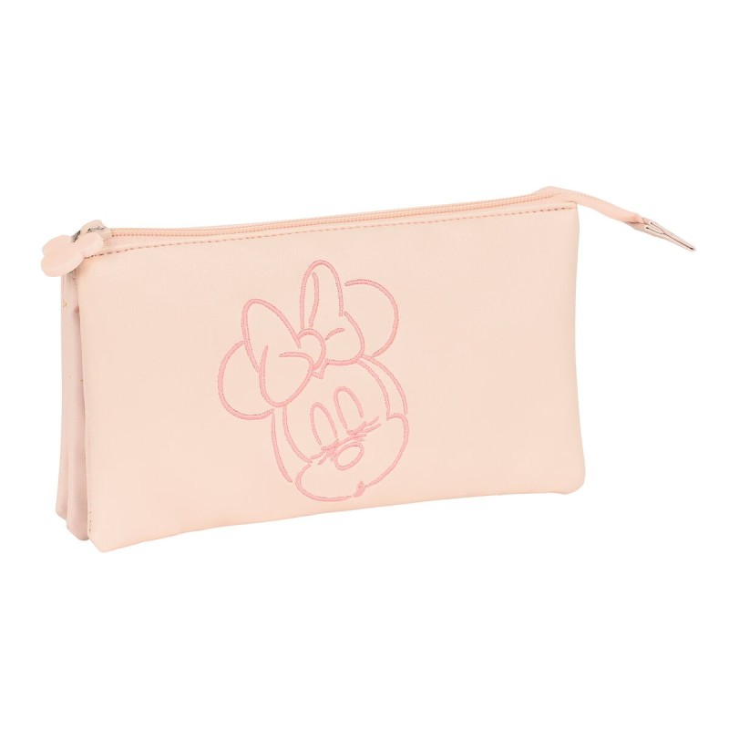 Trousse Fourre-Tout Triple Minnie Mouse Baby Rose (22 x 12 x 3 cm) - Acheter à 11,89 € seulement chez Collector's Boutique