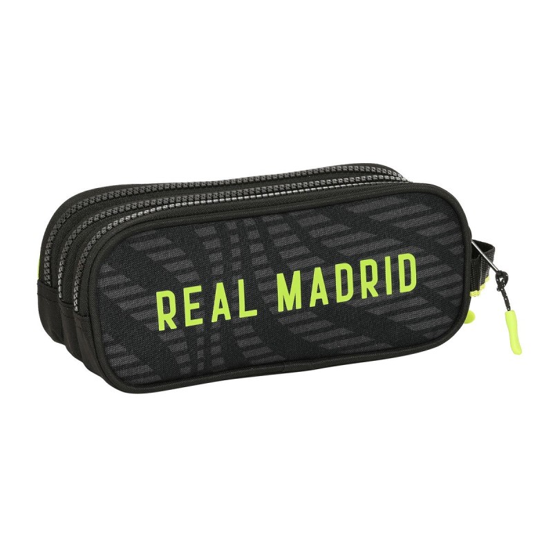 Trousse Fourre-Tout Triple Real Madrid C.F. Noir (21 x 8.5 x 7 cm) - Acheter à 11,10 € seulement chez Collector's Boutique