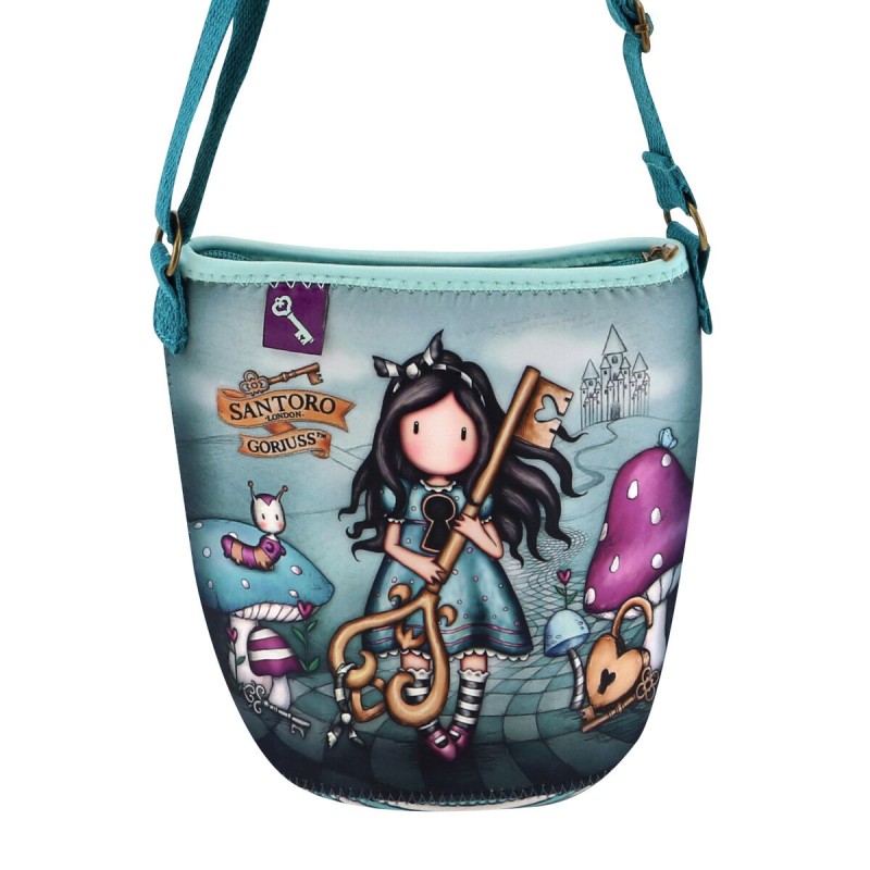 Sac à Bandoulière Gorjuss Curiosity Gris Vert (19.5 x 18.8 x 11 cm) - Acheter à 14,95 € seulement chez Collector's Boutique