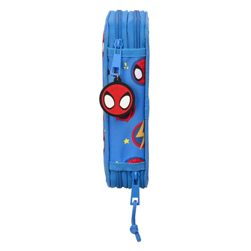 Trousse Scolaire avec Accessoires Spiderman Team up Bleu (12.5 x 19.5 x 4 cm) (28 pcs) - Acheter à 18,84 € seulement chez Collec