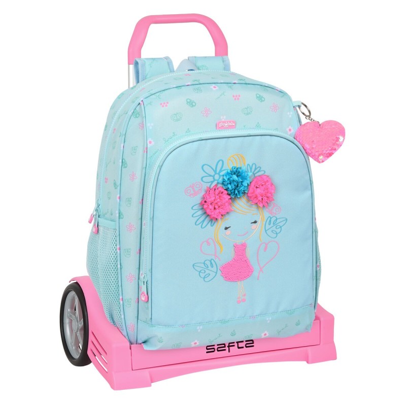 Cartable à roulettes Glow Lab Cute doll Bleu clair (31 x 41 x 14 cm) - Acheter à 47,00 € seulement chez Collector's Boutique