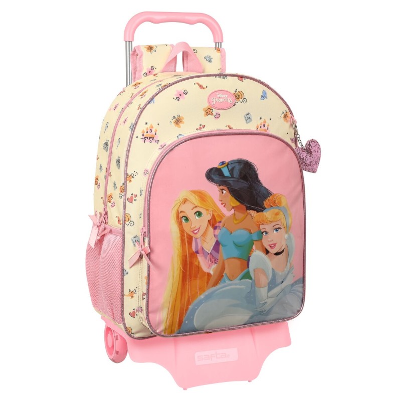 Cartable à roulettes Princesses Disney Magical Beige Rose (33 x 42 x 14 cm) - Acheter à 55,32 € seulement chez Collector's Bouti