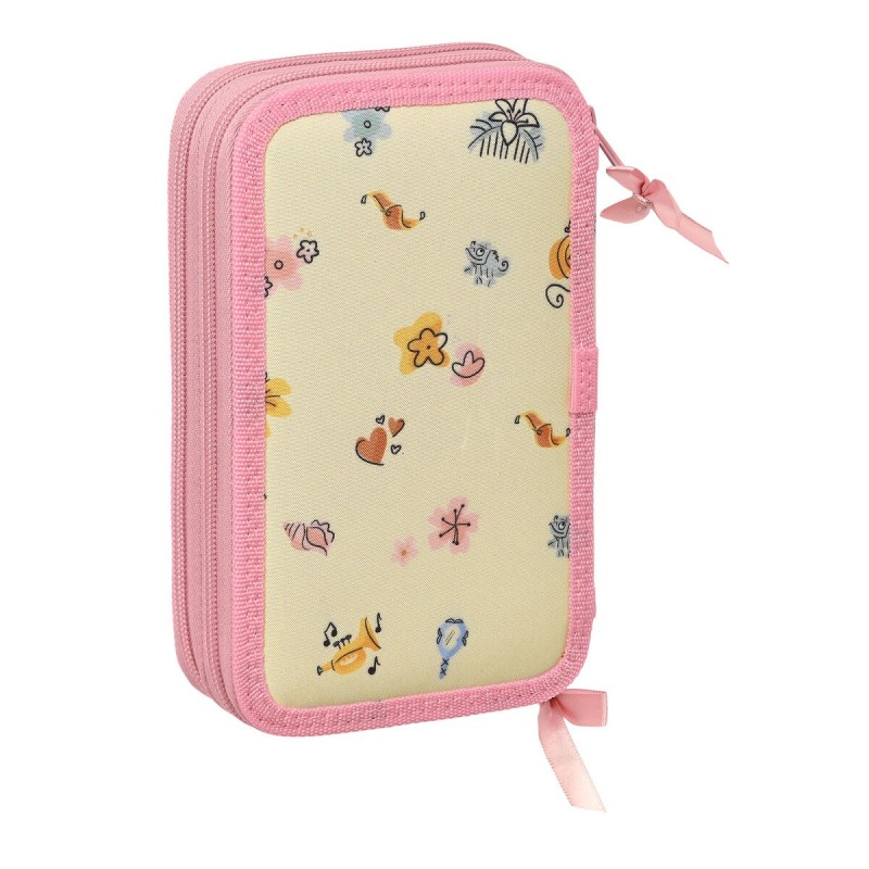 Trousse Scolaire avec Accessoires Princesses Disney Magical Beige Rose (12.5 x 19.5 x 4 cm) (28 pcs) - Acheter à 18,84 € seuleme