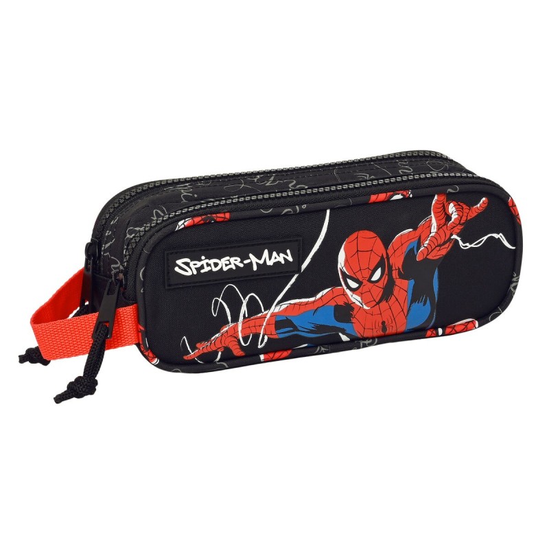 Trousse Fourre-Tout Double Spiderman Hero Noir (21 x 8 x 6 cm) - Acheter à 11,21 € seulement chez Collector's Boutique