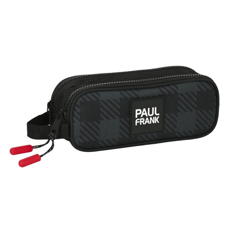 Trousse Fourre-Tout Double Paul Frank Campers Noir (21 x 8 x 6 cm) - Acheter à 11,21 € seulement chez Collector's Boutique