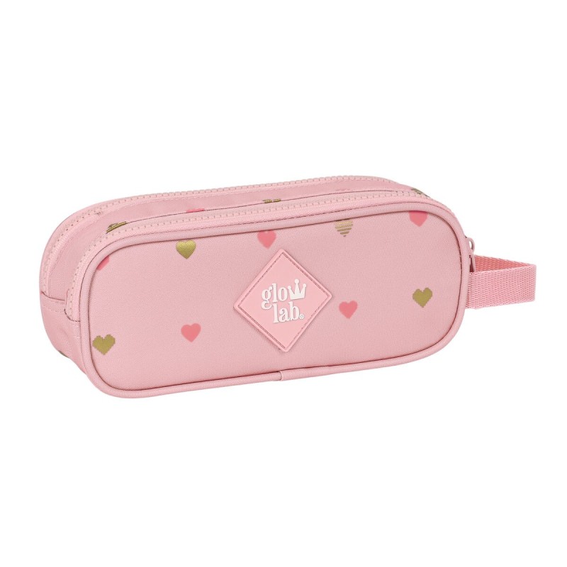 Trousse Fourre-Tout Double Glow Lab Hearts Rose (21 x 8 x 6 cm) - Acheter à 11,47 € seulement chez Collector's Boutique