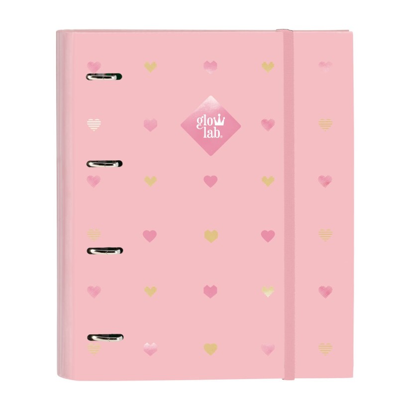 Reliure à anneaux Glow Lab Hearts Rose (27 x 32 x 3.5 cm) - Acheter à 11,53 € seulement chez Collector's Boutique