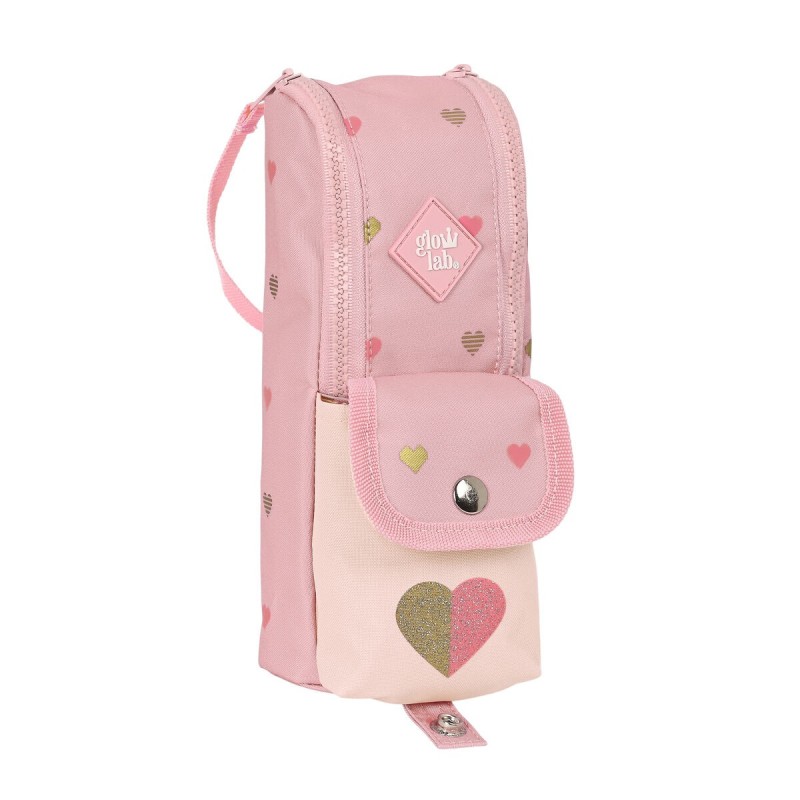 Trousse d'écolier Glow Lab Hearts Rose (6 x 21 x 6 cm) - Acheter à 10,49 € seulement chez Collector's Boutique