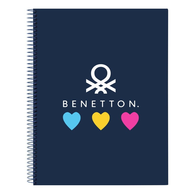 Carnet Benetton Love Blue marine A4 (120 Volets) - Acheter à 11,29 € seulement chez Collector's Boutique