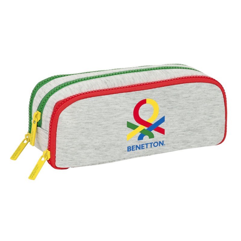 Trousse Fourre-Tout Triple Benetton Pop Gris (21 x 8 x 8 cm) - Acheter à 14,95 € seulement chez Collector's Boutique