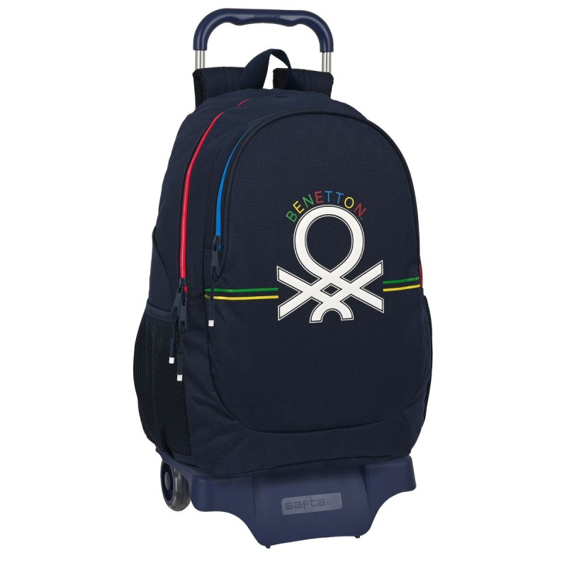 Cartable à roulettes Benetton Sixties Blue marine (32 x 44 x 16 cm) - Acheter à 55,32 € seulement chez Collector's Boutique