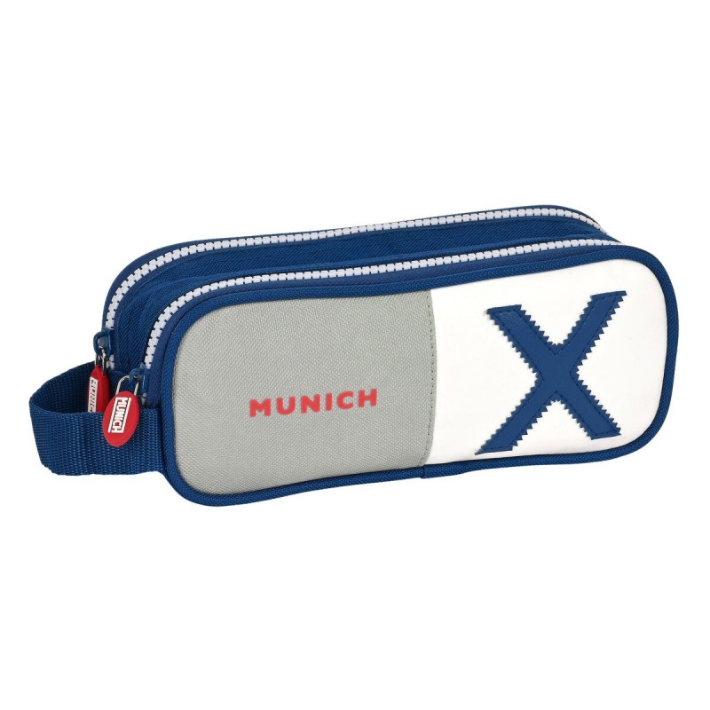 Trousse Fourre-Tout Double Munich College Gris (21 x 8 x 6 cm) - Acheter à 11,21 € seulement chez Collector's Boutique