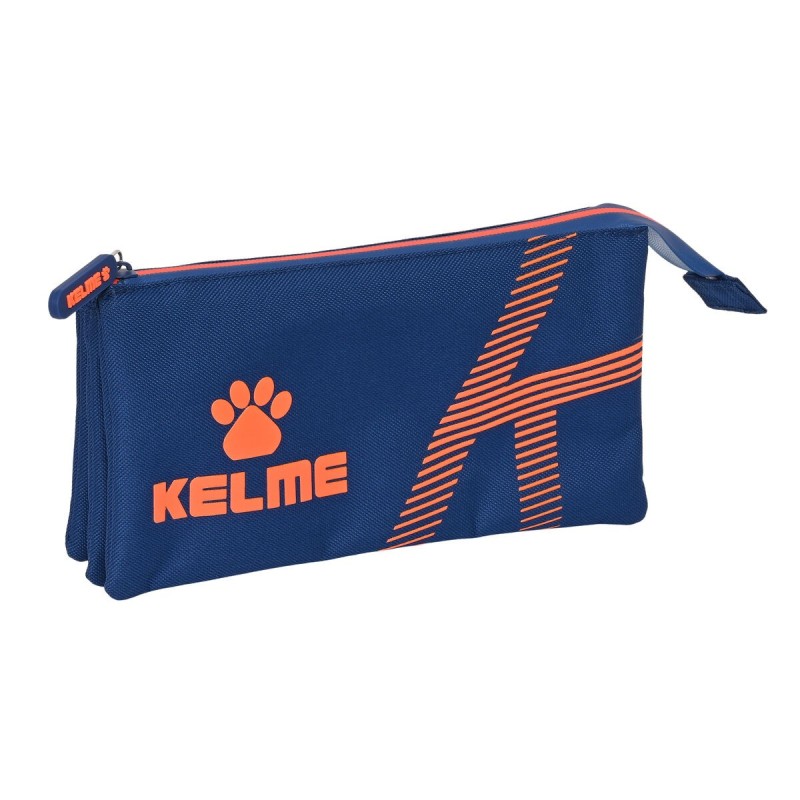 Trousse Fourre-Tout Triple Kelme Navy blue Orange Blue marine (22 x 12 x 3 cm) - Acheter à 12,85 € seulement chez Collector's Bo