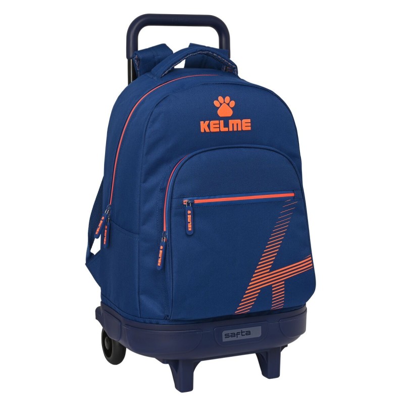 Cartable à roulettes Kelme Navy blue Orange Blue marine (33 x 45 x 22 cm) - Acheter à 61,92 € seulement chez Collector's Boutiqu