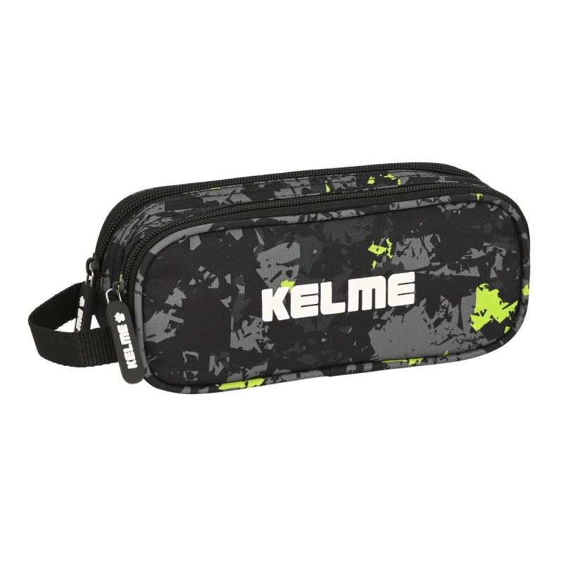 Trousse Fourre-Tout Double Kelme Jungle Noir Gris Citron (21 x 8 x 6 cm) - Acheter à 11,21 € seulement chez Collector's Boutique