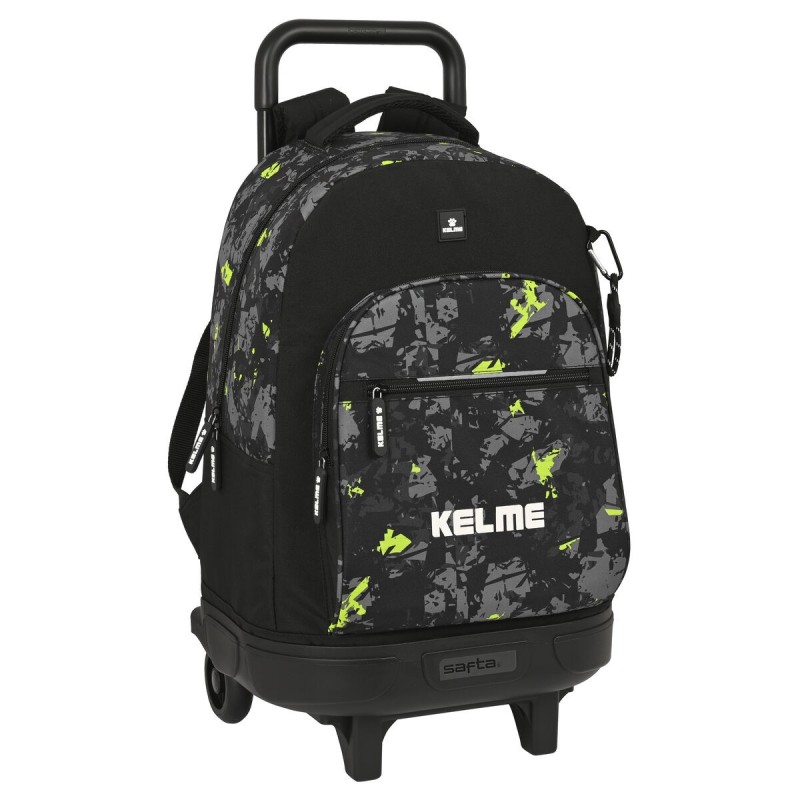 Cartable à roulettes Kelme Jungle Noir Gris Citron (33 x 45 x 22 cm) - Acheter à 61,92 € seulement chez Collector's Boutique