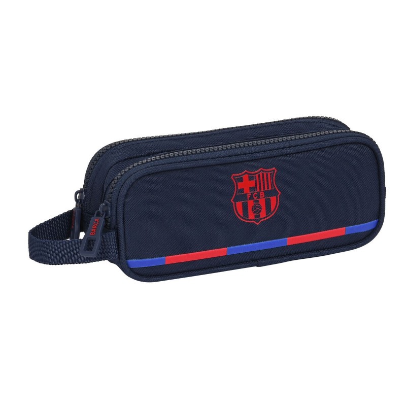 Trousse Fourre-Tout Double F.C. Barcelona Blue marine (21 x 8 x 6 cm) - Acheter à 12,53 € seulement chez Collector's Boutique