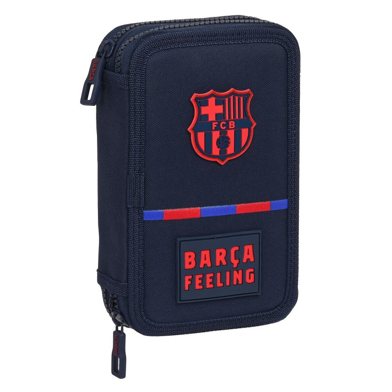 Trousse Scolaire avec Accessoires F.C. Barcelona Blue marine (12.5 x 19.5 x 4 cm) (28 pcs) - Acheter à 22,14 € seulement chez Co