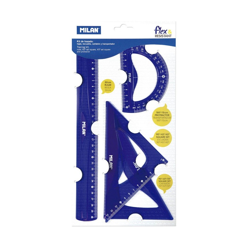 jeu de règles Milan Flex&Resistant Bleu PVC 4 Pièces - Acheter à 4,09 € seulement chez Collector's Boutique