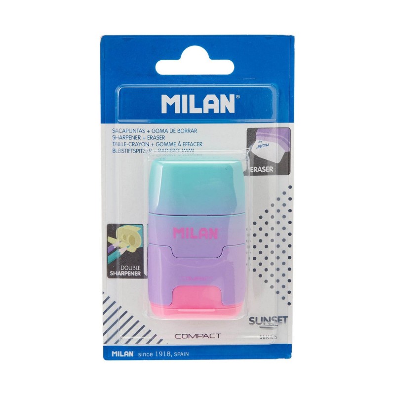 Ensemble Gomme et Taille-Crayon Milan Compact sunset - Acheter à 4,43 € seulement chez Collector's Boutique