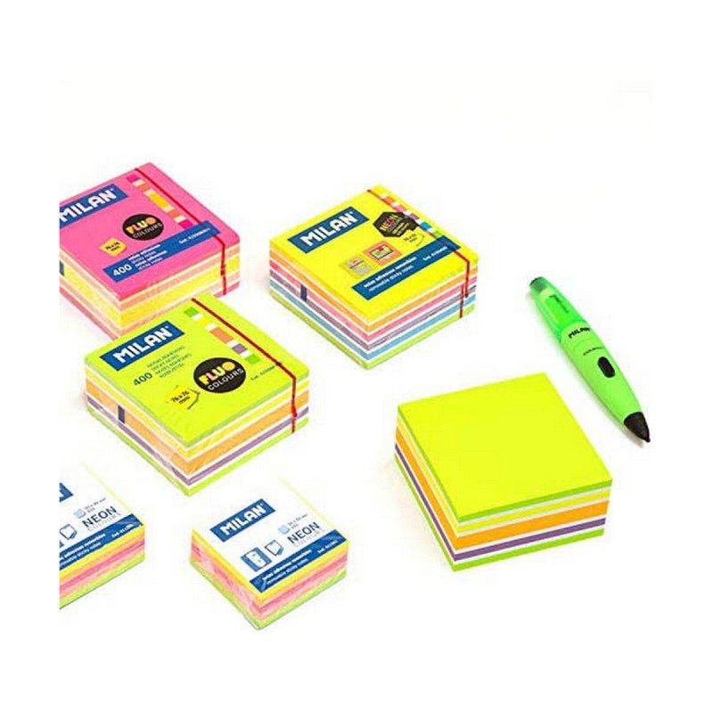 Bloc de Notes Milan Fluo Autocollants (7,6 x 7,6 cm) - Acheter à 4,32 € seulement chez Collector's Boutique