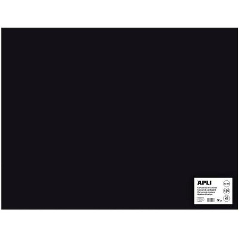 Papiers carton Apli 14279 Noir 50 x 65 cm 25 Unités - Acheter à 18,00 € seulement chez Collector's Boutique