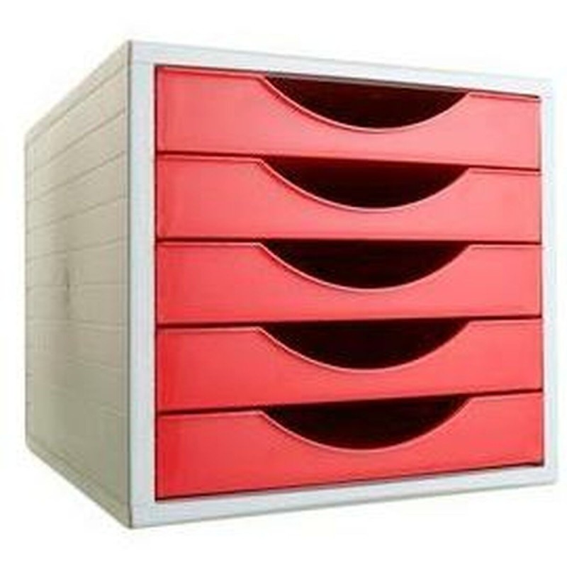 Classeur modulaire Archivo 2000 ArchivoTec Serie 4000 5 tiroirs Din A4 Rouge (34 x 27 x 26 cm) - Acheter à 23,66 € seulement che