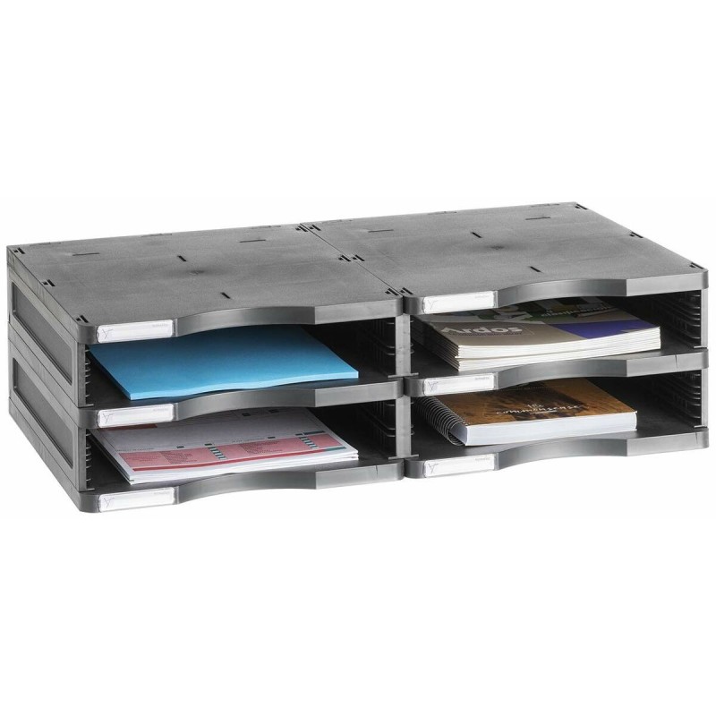 Classeur modulaire Archivo 2000 ArchivoDoc 4 compartiments Din A4 Noir (36 x 60 x 16,5 cm) - Acheter à 33,35 € seulement chez Co