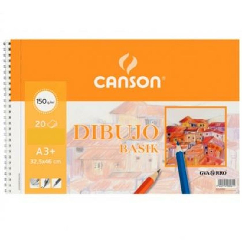 Bloc-notes Canson Basik Lisse Microperforé 150 g 20 Volets 10 Unités Spirale (32,5 x 46 cm) - Acheter à 74,53 € seulement chez C