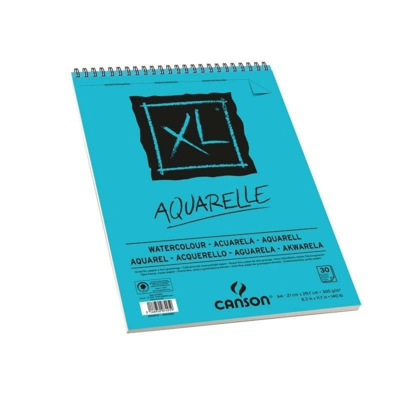 Bloc d'aquarelle Canson Aquarelle XL 300 g 30 Volets 5 Unités Spirale (29,7 x 42 cm) - Acheter à 59,65 € seulement chez Collecto