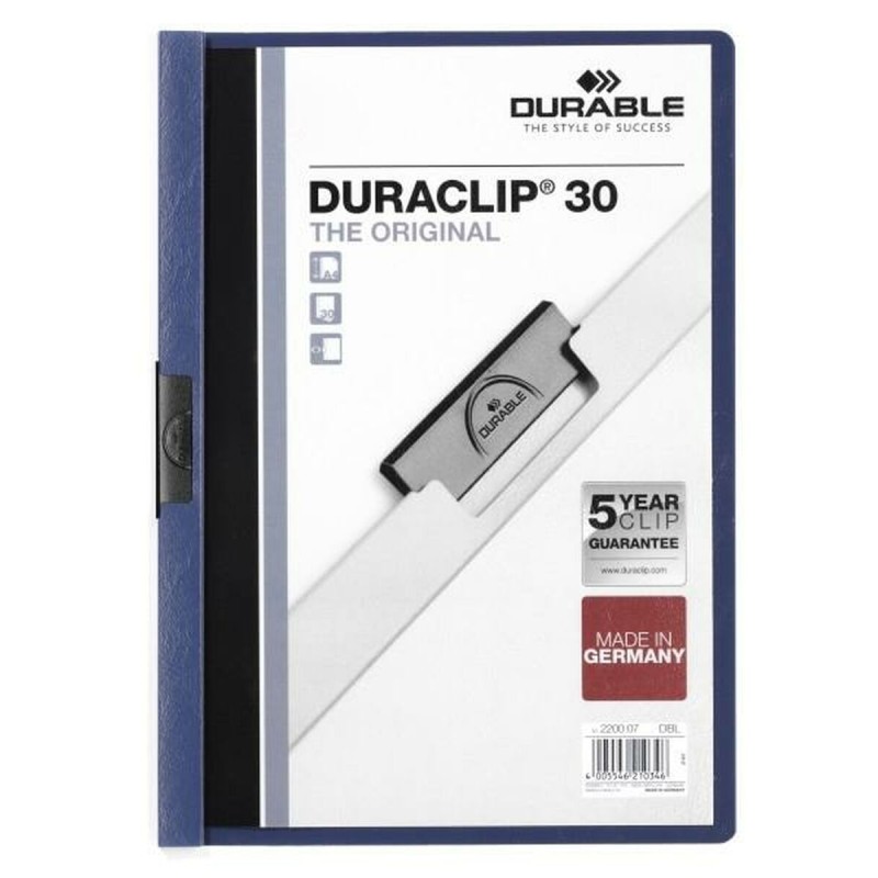 Dossier de Portefeuilles Durable Duraclip 30 Bleu foncé A4 25 Pièces - Acheter à 33,17 € seulement chez Collector's Boutique