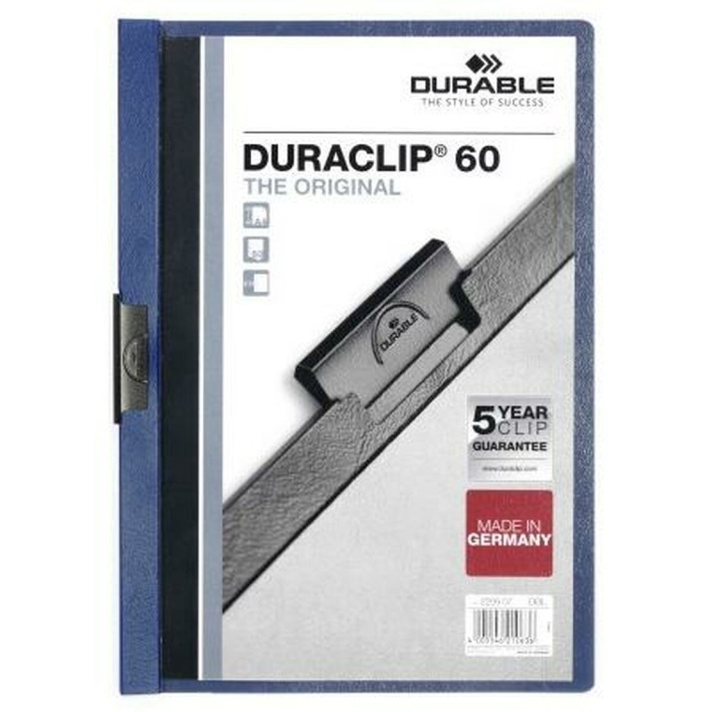 Dossier de Portefeuilles Durable Duraclip 60 Transparent Bleu foncé A4 - Acheter à 38,90 € seulement chez Collector's Boutique