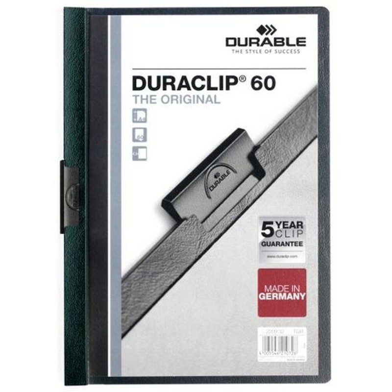 Dossier de Portefeuilles Durable Duraclip 60 Transparent A4 25 Pièces Vert foncé - Acheter à 38,90 € seulement chez Collector's 