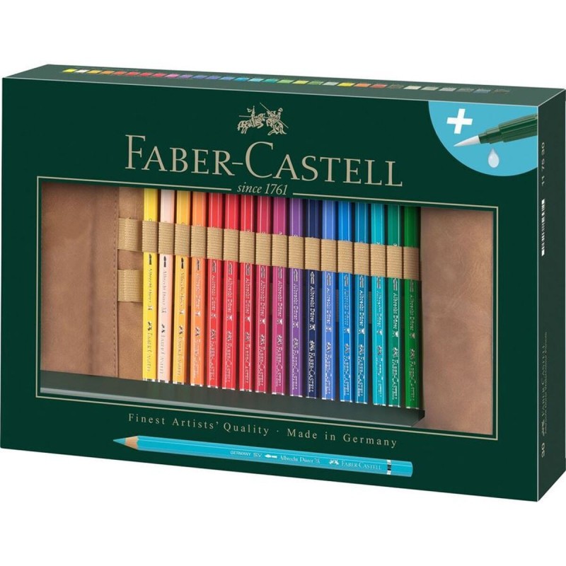 crayons de couleurs pour aquarelle Faber-Castell Multicouleur 30 pcs étui enroulable - Acheter à 42,55 € seulement chez Collecto