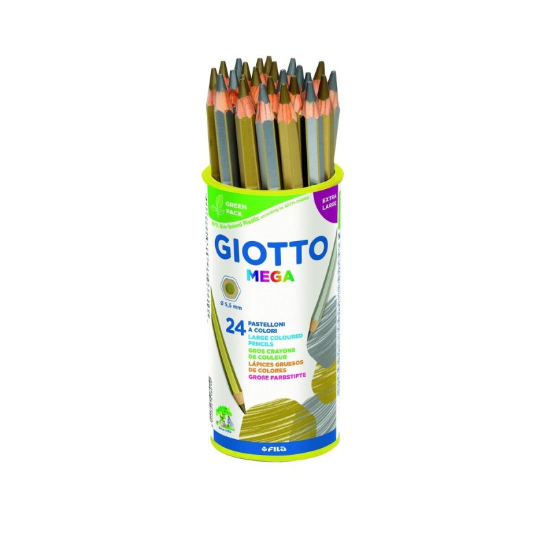 Crayons de couleur GIOTTO Mega Argenté Doré 24 Pièces - Acheter à 17,54 € seulement chez Collector's Boutique