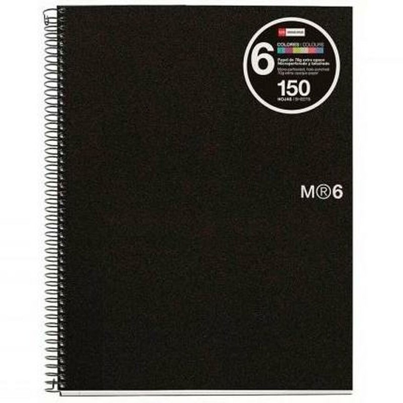 Cahier Miquelrius Microperforé Noir A5 5 Unités - Acheter à 30,53 € seulement chez Collector's Boutique