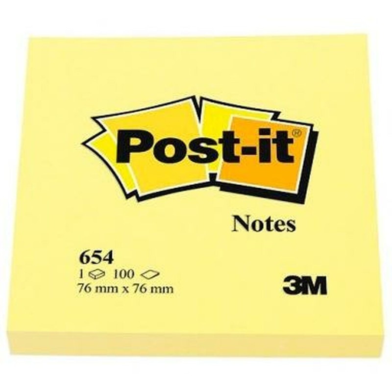 Notes Adhésives Post-it CANARY YELLOW Jaune 7,6 x 7,6 cm 24 Unités (76 x 76 mm) - Acheter à 19,87 € seulement chez Collector's B