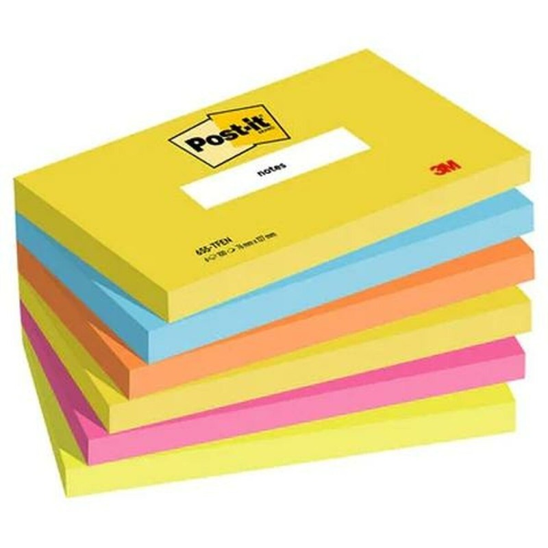 Notes Adhésives Post-it ENERGETIC 7,6 X 12,7 cm Multicouleur (76 x 127 mm) (6 Unités) - Acheter à 16,52 € seulement chez Collect