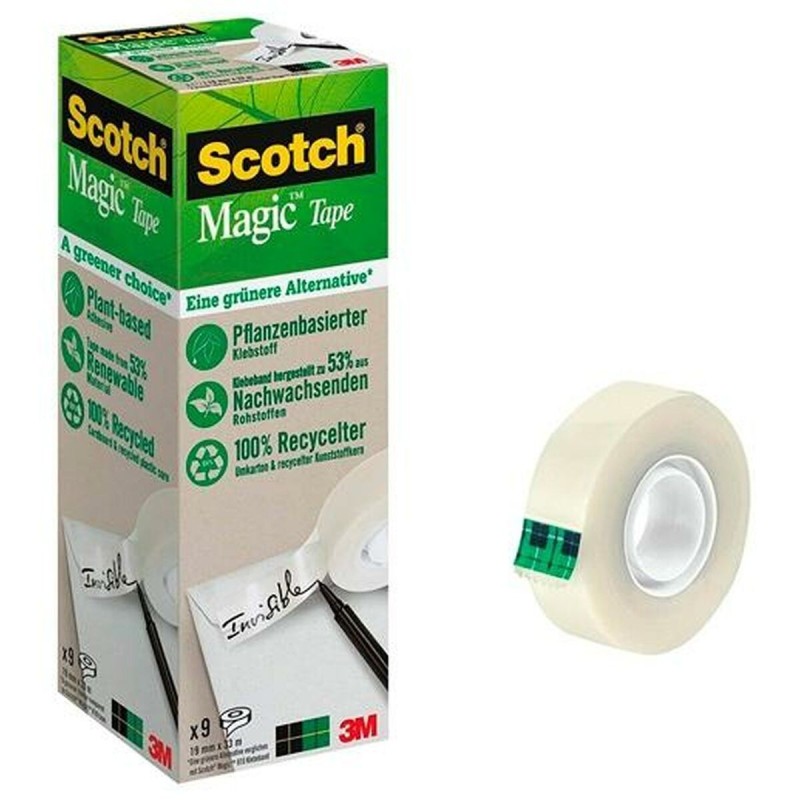 Ruban adhésif Scotch Magic Écologique 9 Unités (19 mm x 33 m) - Acheter à 26,59 € seulement chez Collector's Boutique